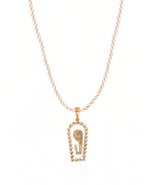 Venetia White Enamel Charm - Anchor Chain