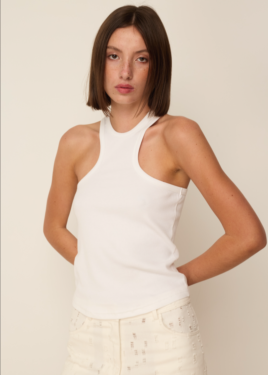Rib Top White