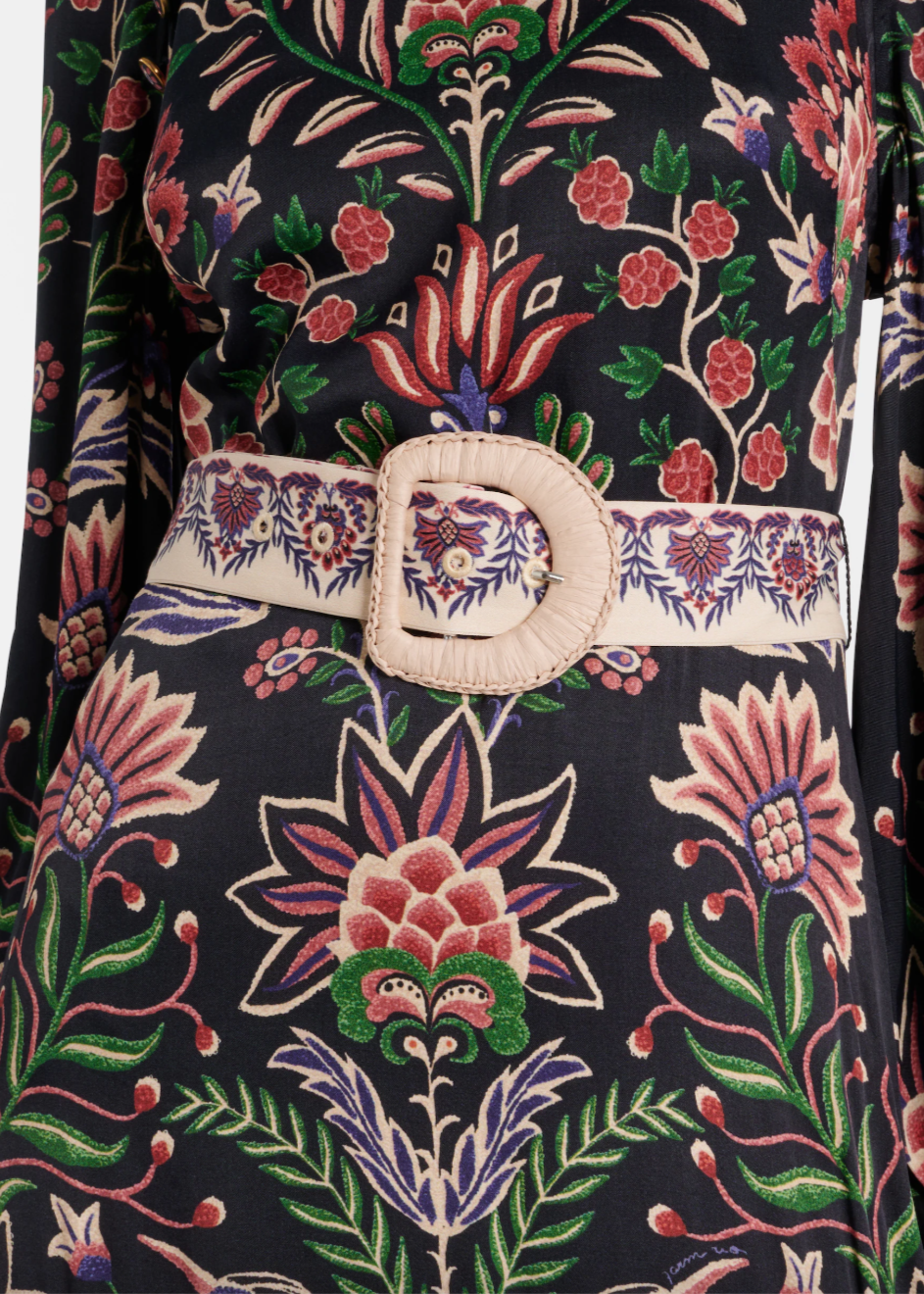 Marvelous Garden Black Midi Dress