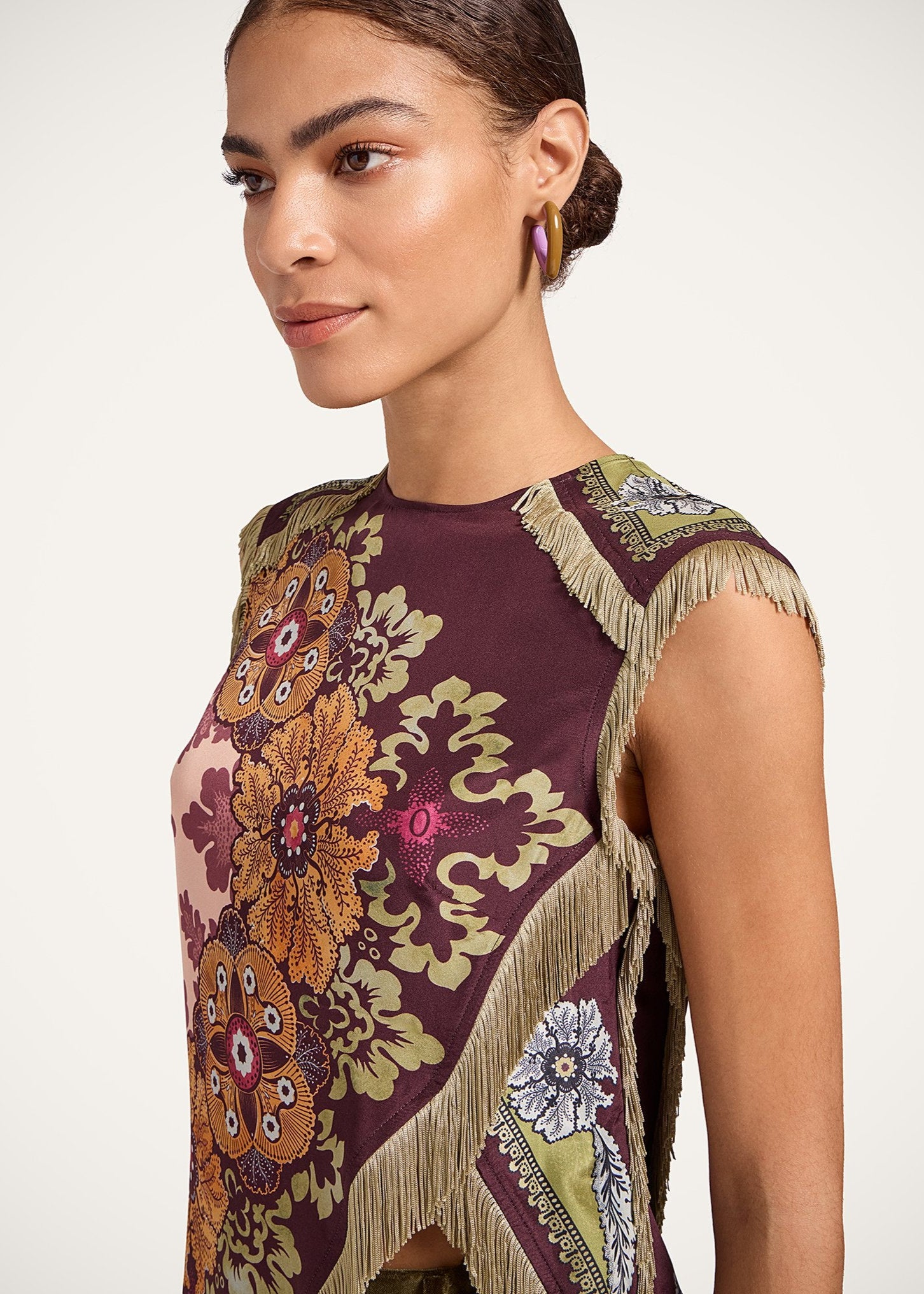 Scarf Top Bounty Placée Burgundy