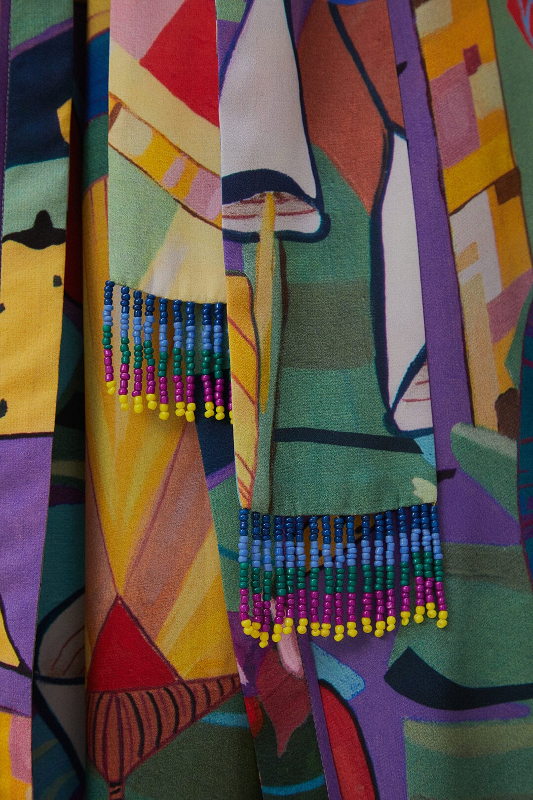 Tropical Scenario Multicolor Long Kimono