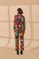 Tropical Shapes Multicolor Long Sleeve Shirt