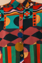 Tropical Shapes Multicolor Long Sleeve Shirt