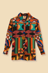 Tropical Shapes Multicolor Long Sleeve Shirt