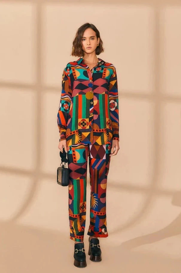 Tropical Shapes Multicolor Pants