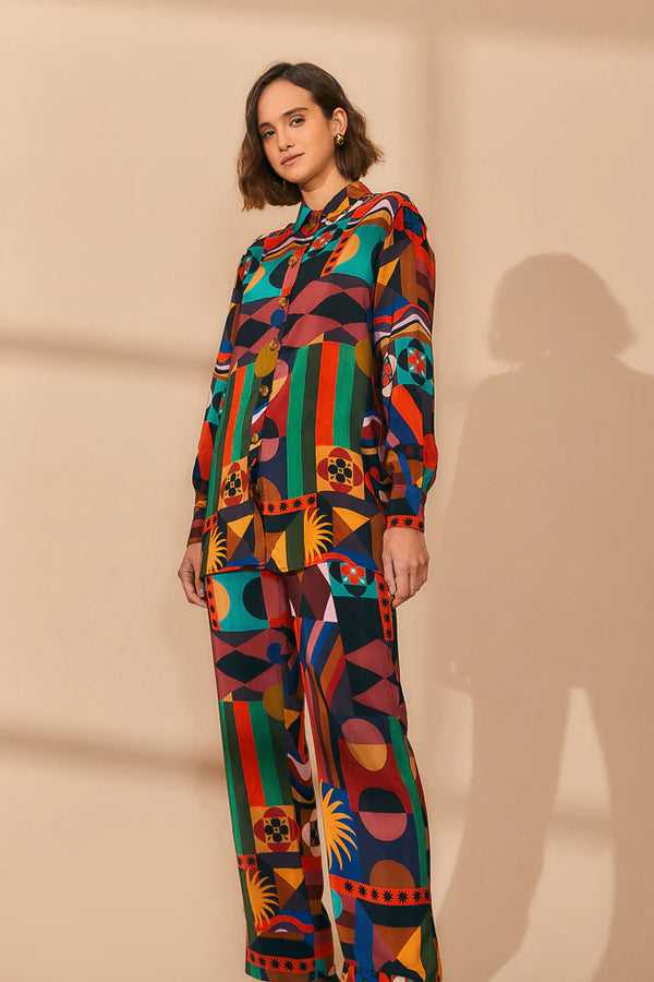 Tropical Shapes Multicolor Pants