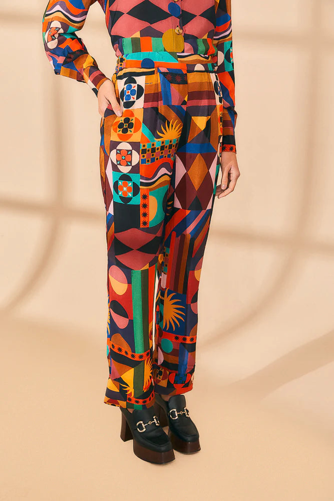 Tropical Shapes Multicolor Pants