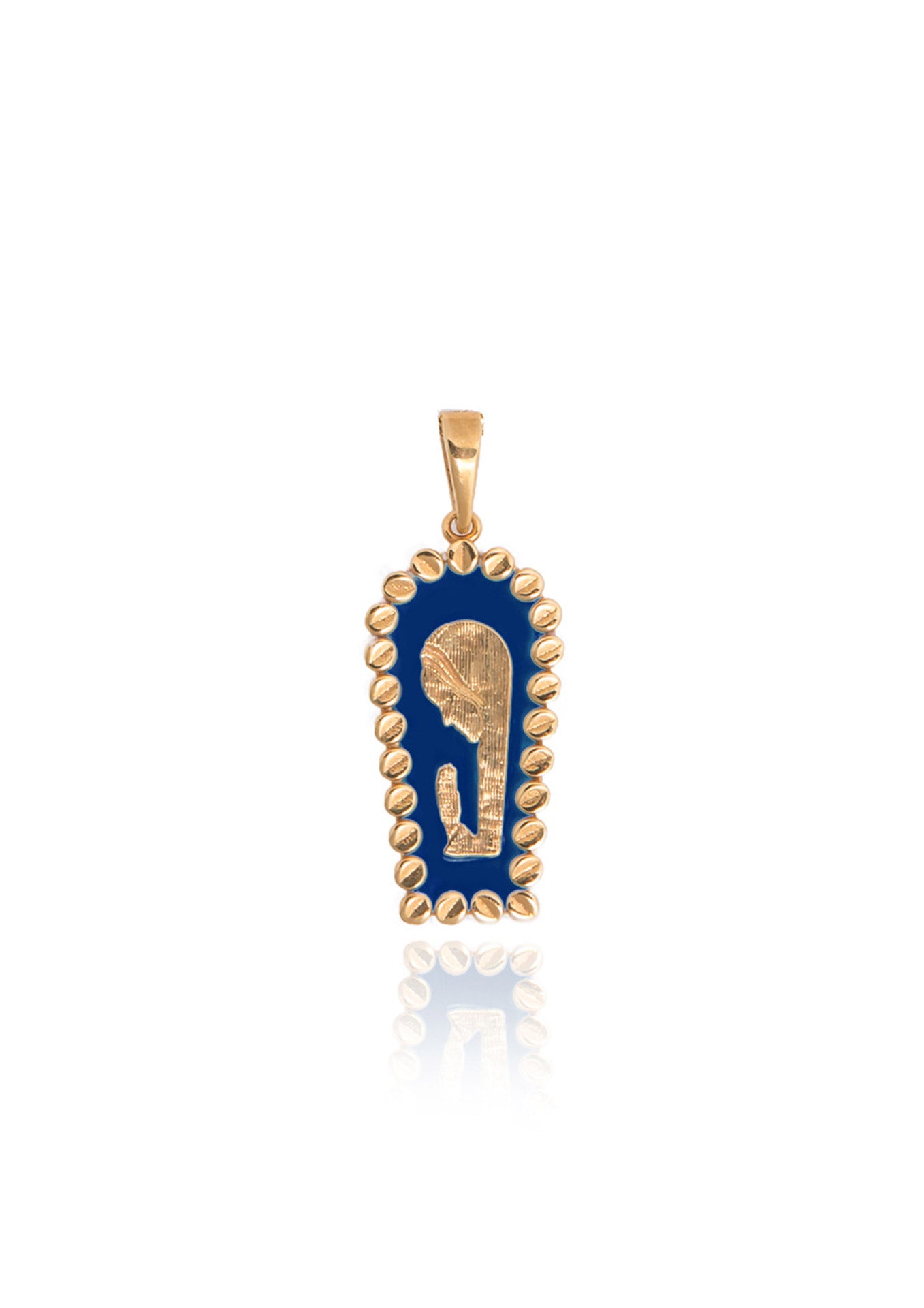 Venetia Enamel Blue Charm - Cord Chain