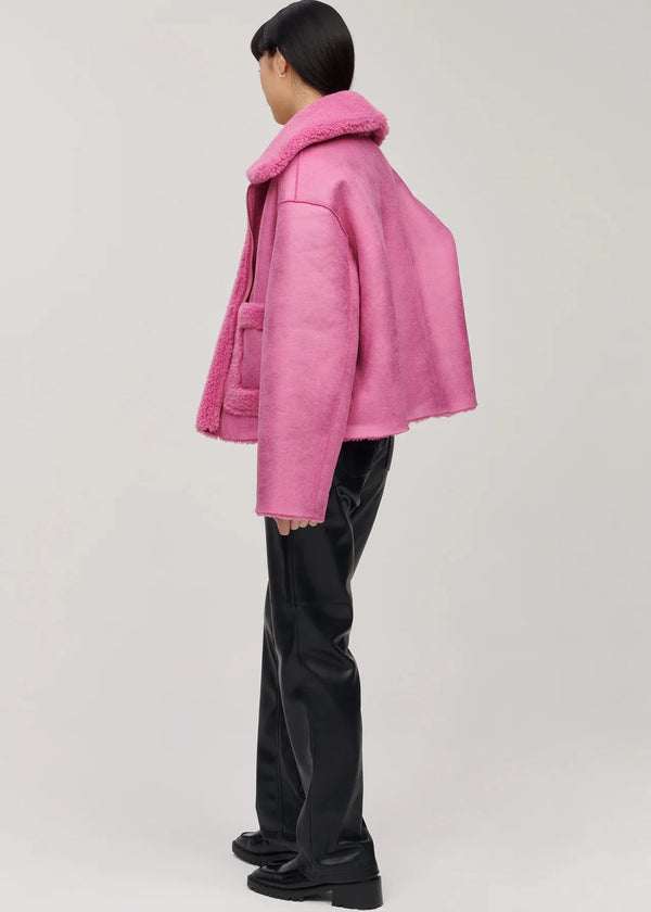 Vera Shearling Aviator Bubblegum Pink