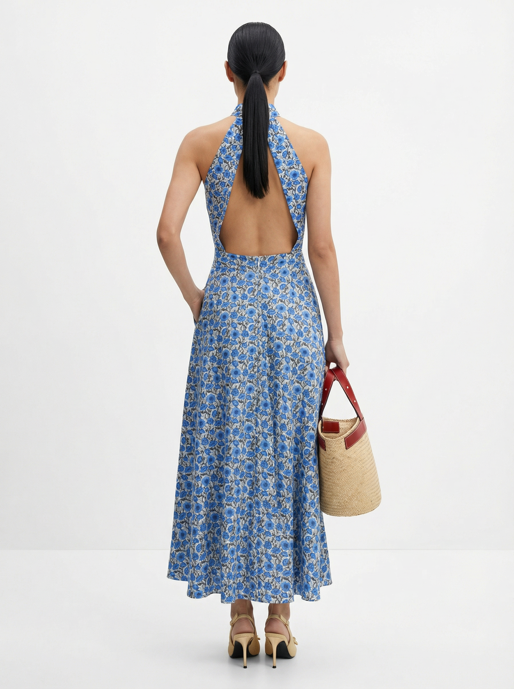 Vera Liberty Blue Flowers Dress