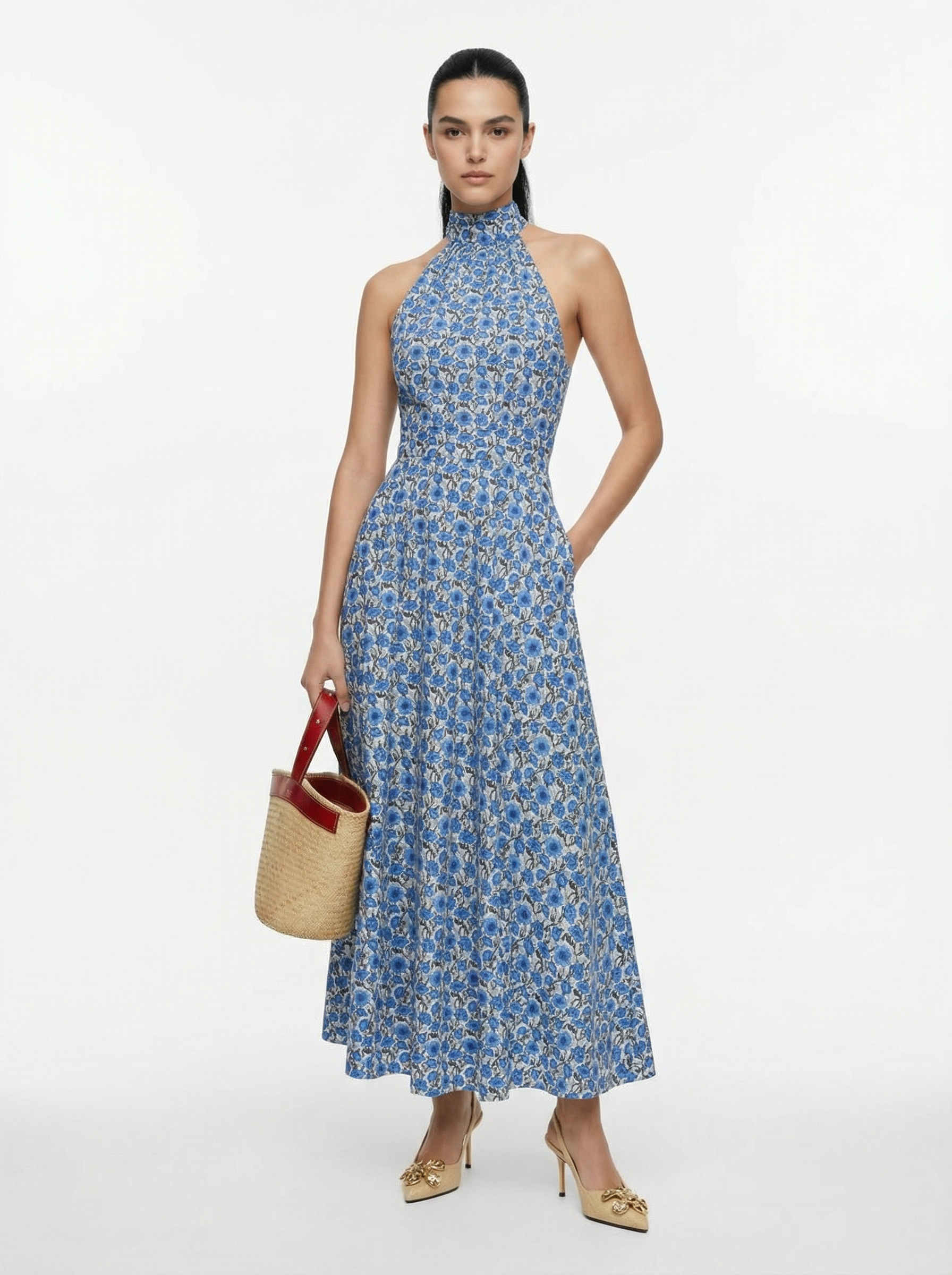 Vera Liberty Blue Flowers Dress