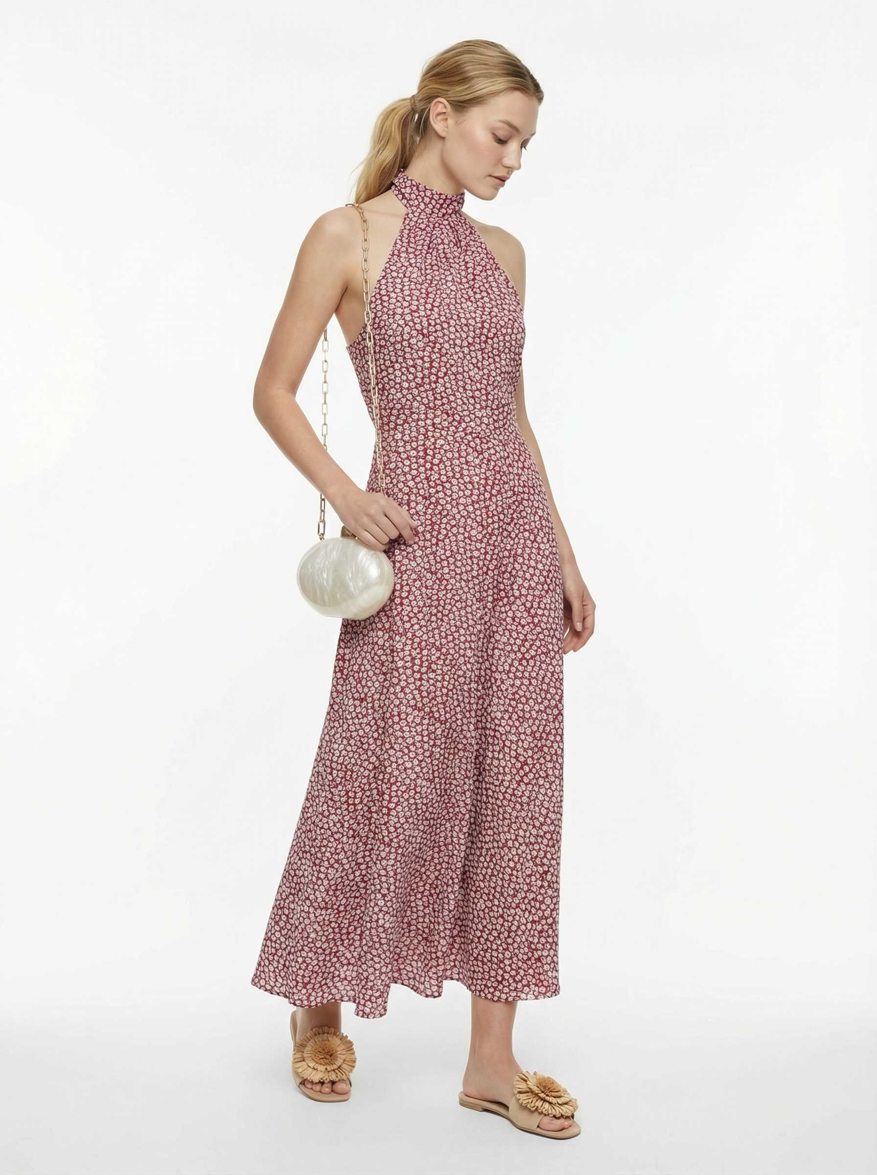 Vera Liberty Red Flowers Dress