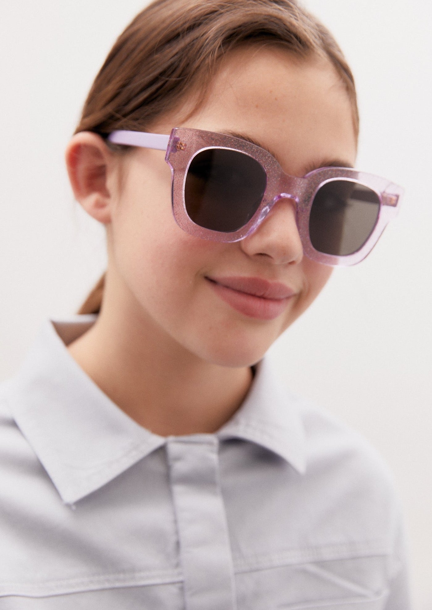 Kaleos Kids-Von Trapp Pink Glitter Sunglasses-Justbrazil