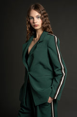 PEACE AND CHAOS-FOREST GREEN BLAZER-JUST BRAZIL