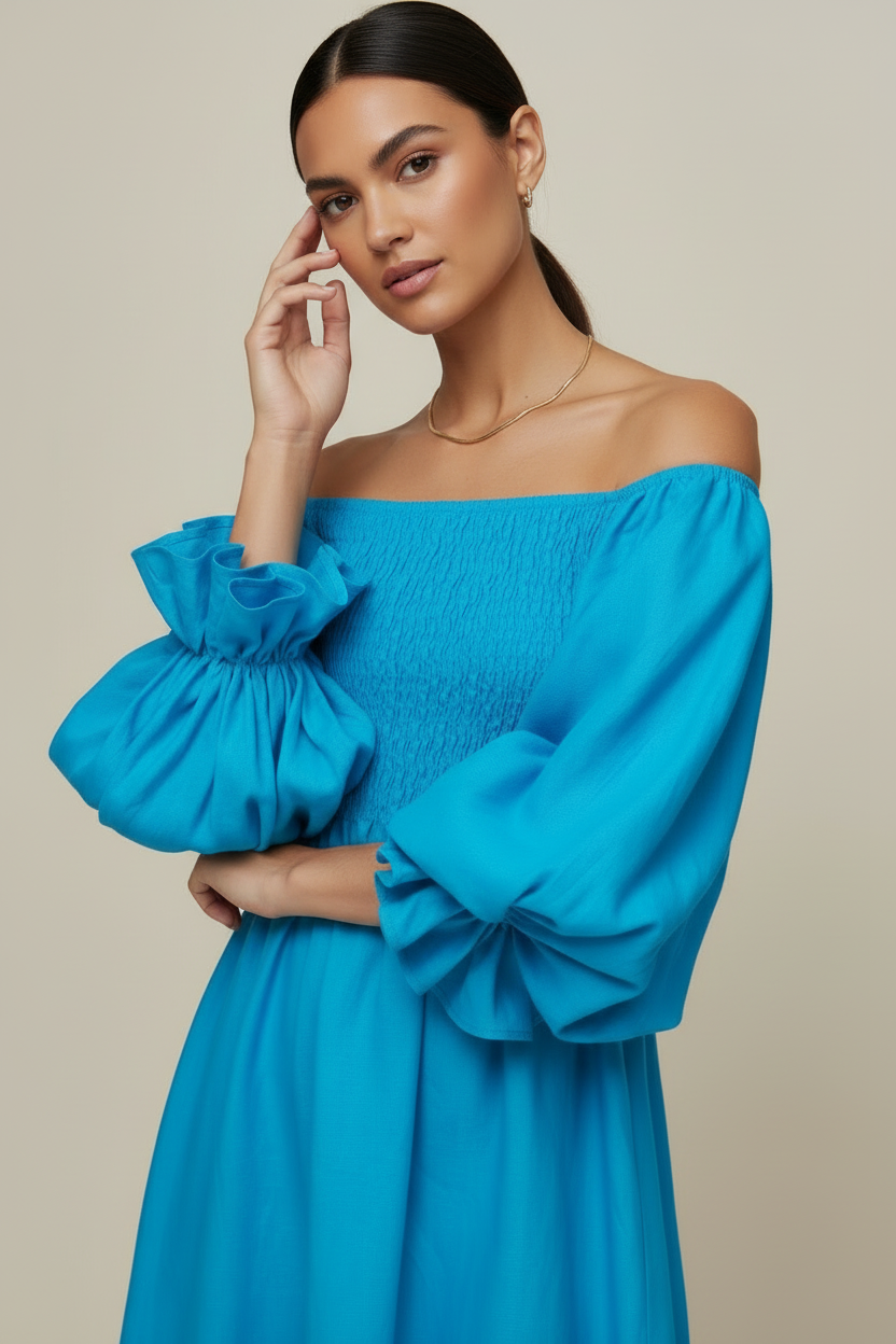 Hortencia Turquoise Dress