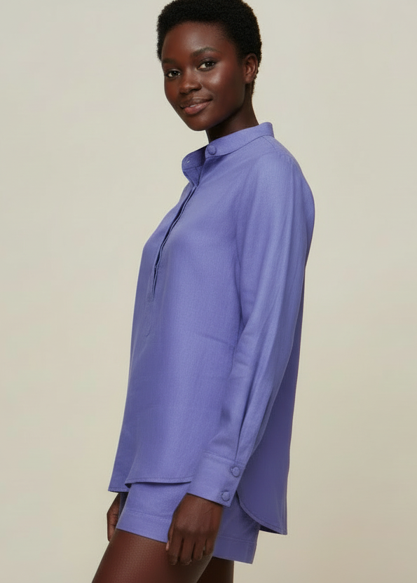 Metis Mauve Blue Shirt