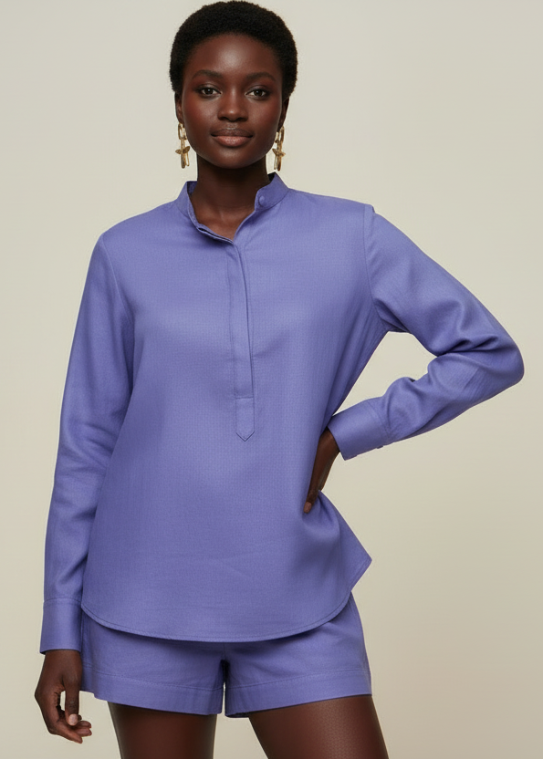 Metis Mauve Blue Shirt
