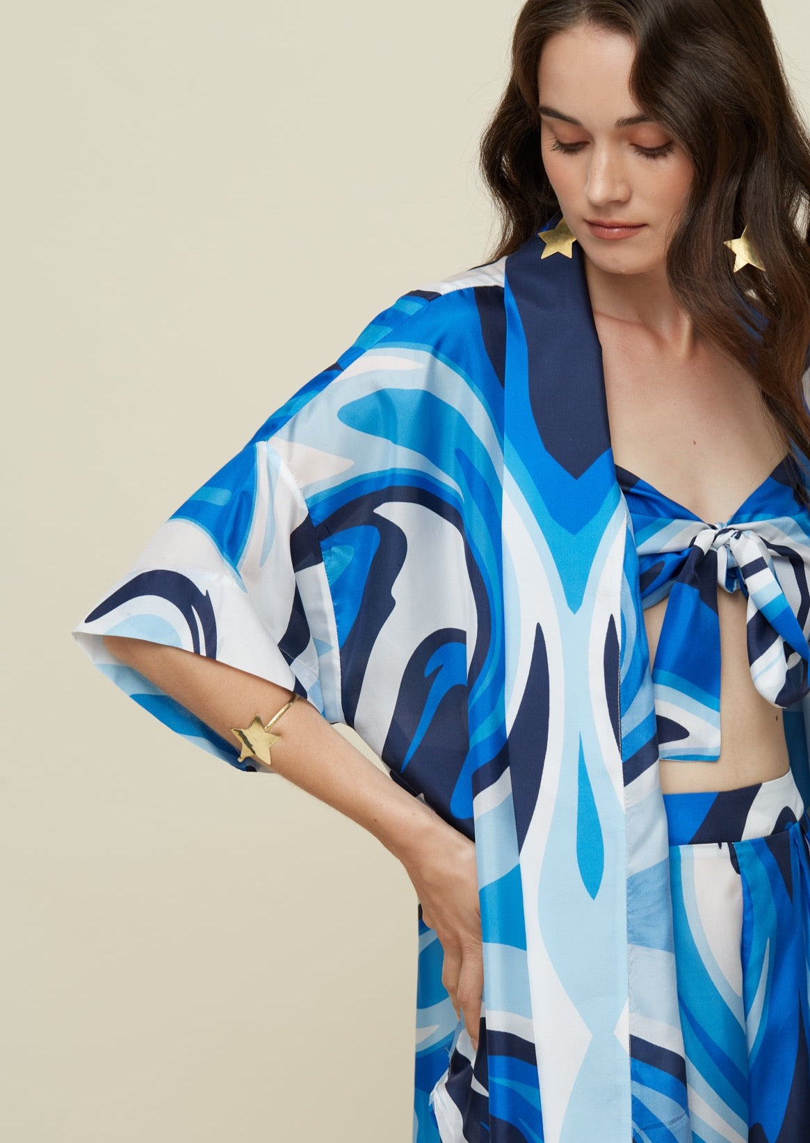 Wasabi Liquid Blue Silk Set