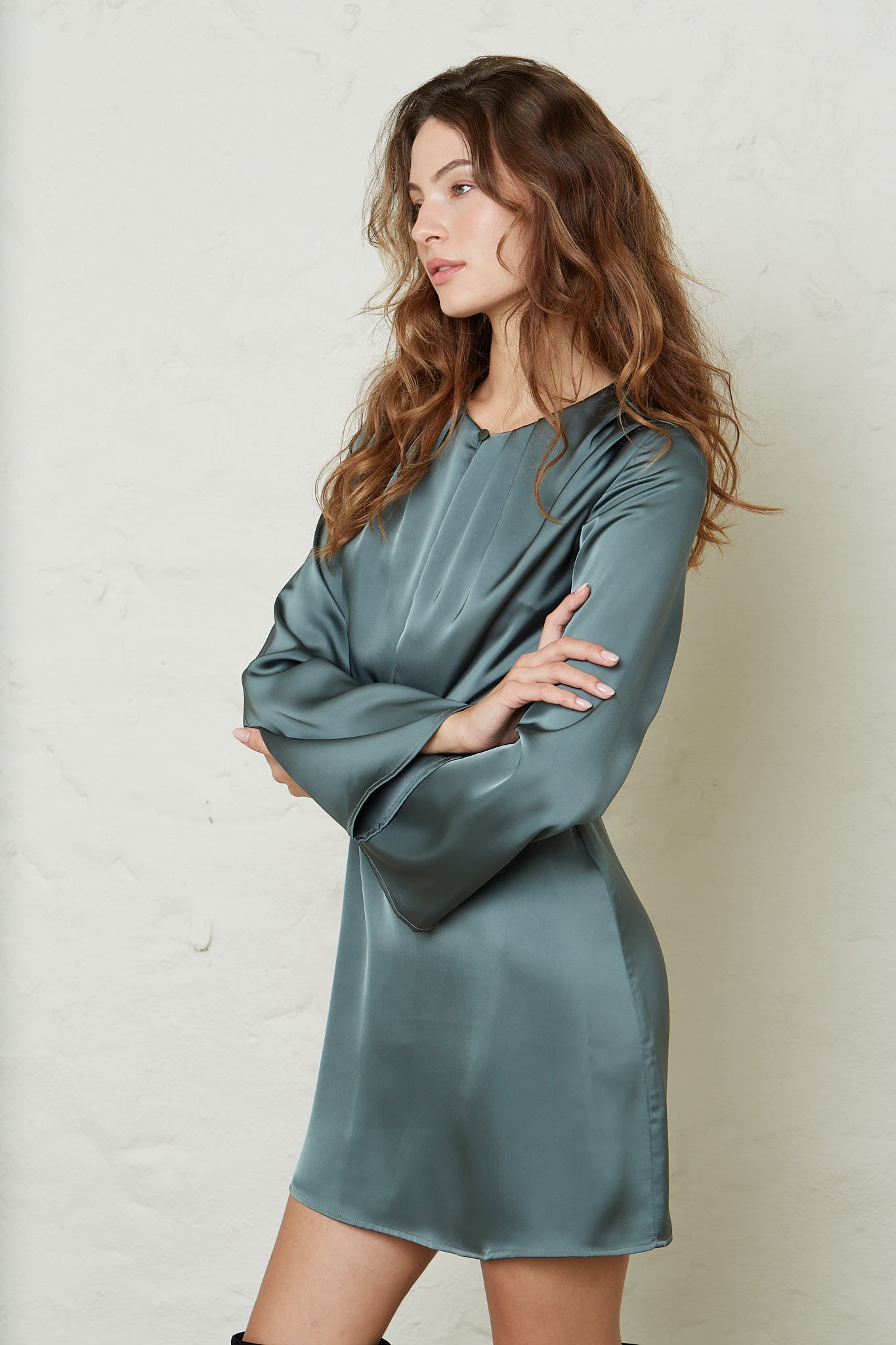 Lavander Dark Khaki Dress