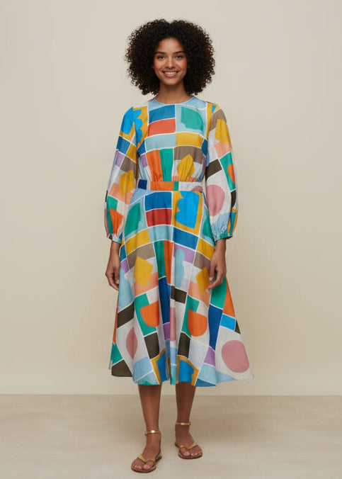 GALERIA-ROSE GAME SILK DRESS-JUST BRAZIL 