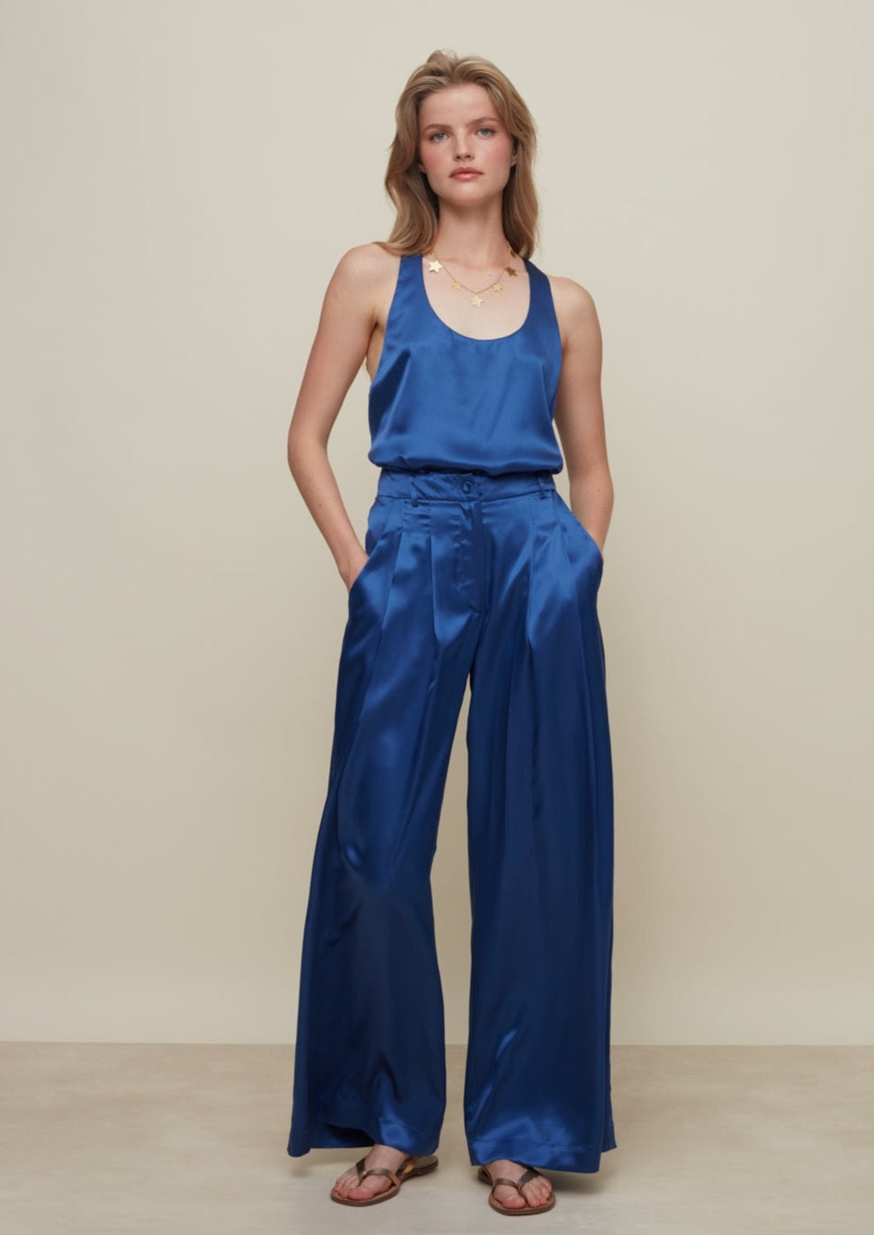 Galeria-Alexa Blue Silk Pants-Justbrazil