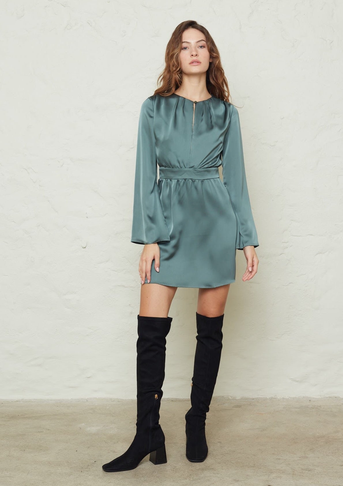 Lavander Dark Khaki Dress