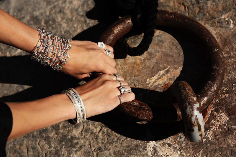 Temptation Silver Double Ring