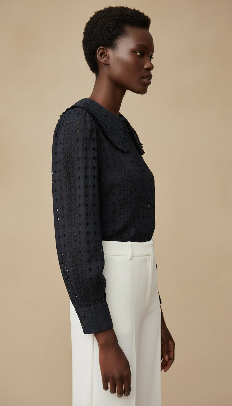 Janine Rechelier Black Shirt