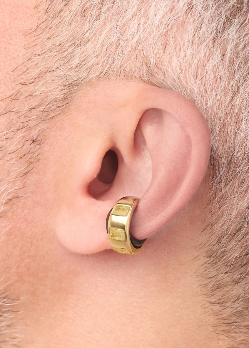 Draco Black Gold Ear Cuff