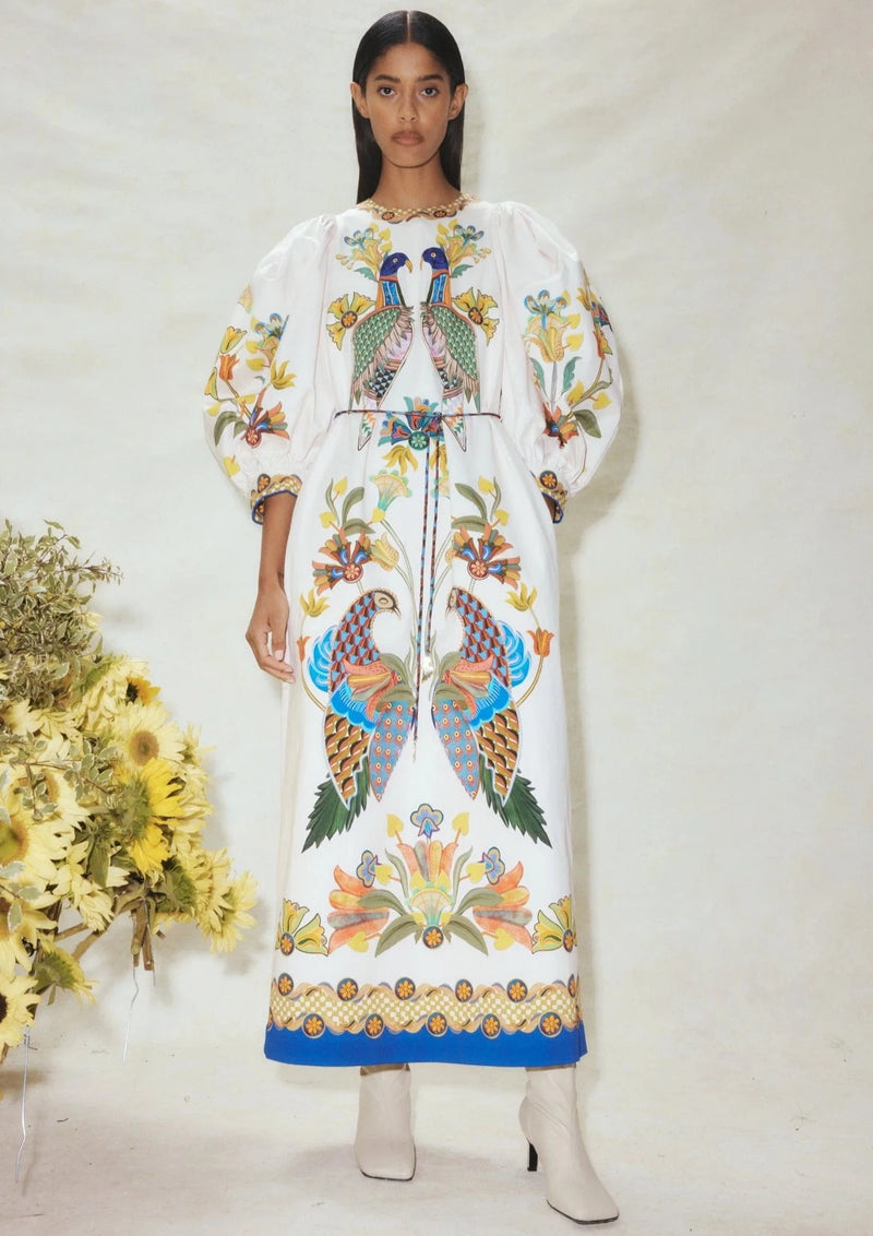 Effie Puff Sleeve Midi Dress