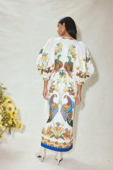 Effie Puff Sleeve Midi Dress