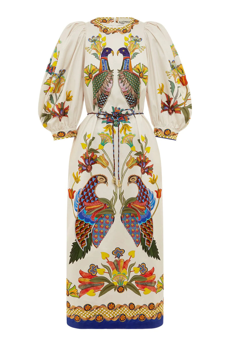 Effie Puff Sleeve Midi Dress