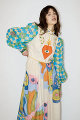 Lou Balloon Sleeve Midi Dress