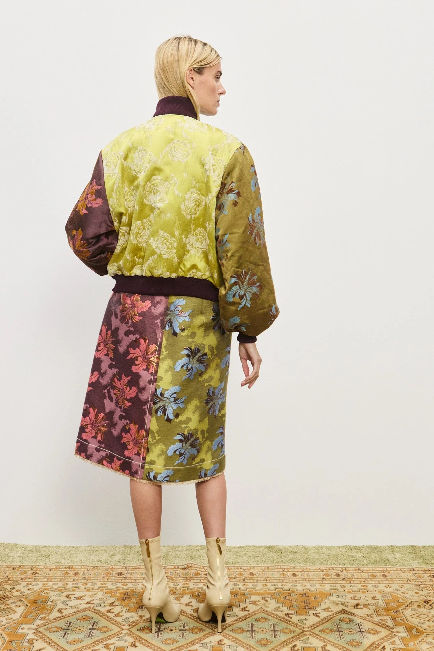 Adriana Jacquard Bomber Jacket