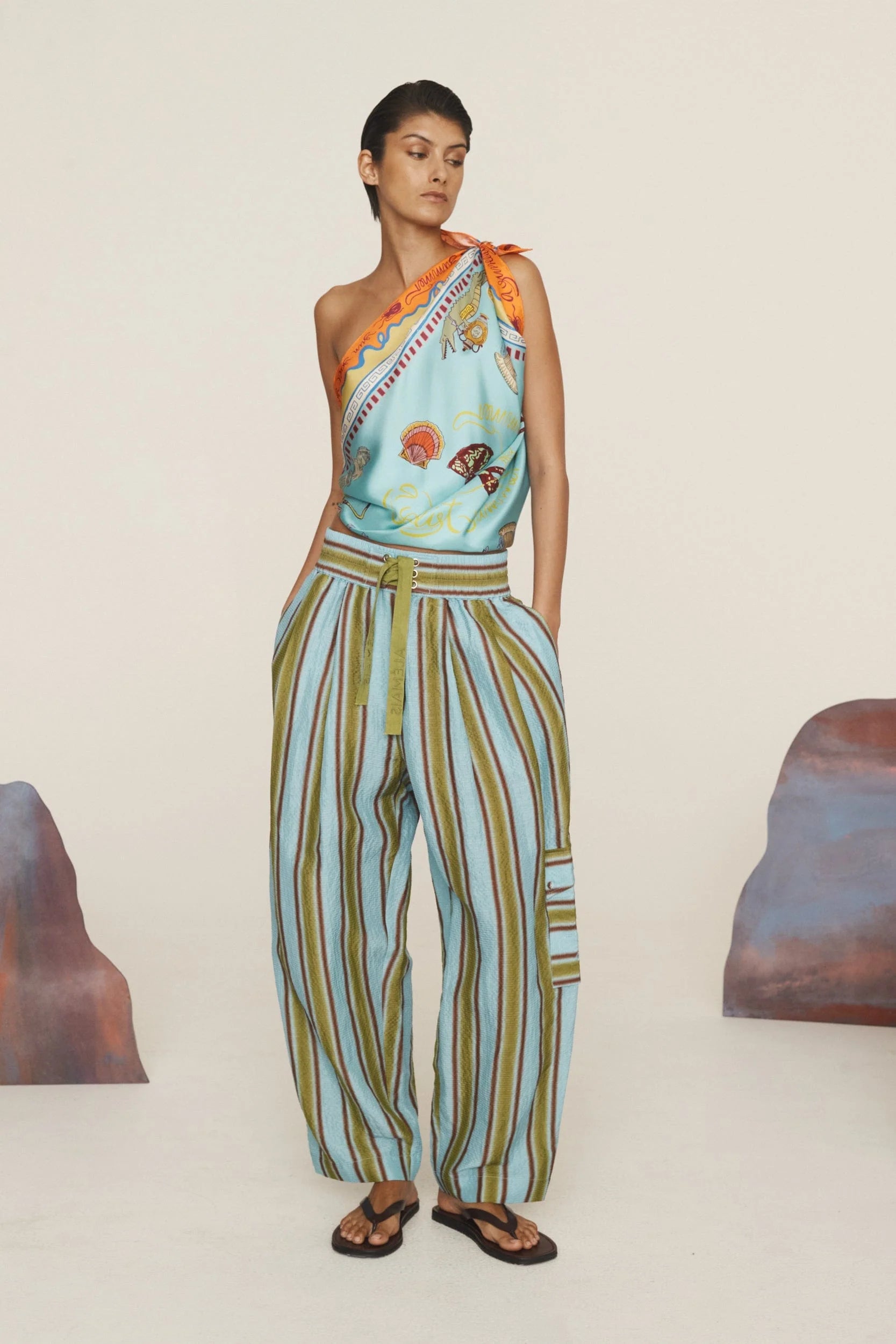 Surrealist Summer Silk Scarf
