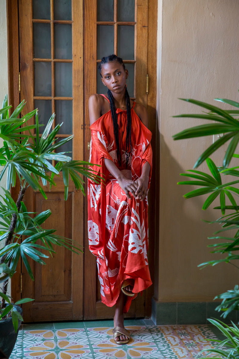 Three Ways Embroidered Kaftan