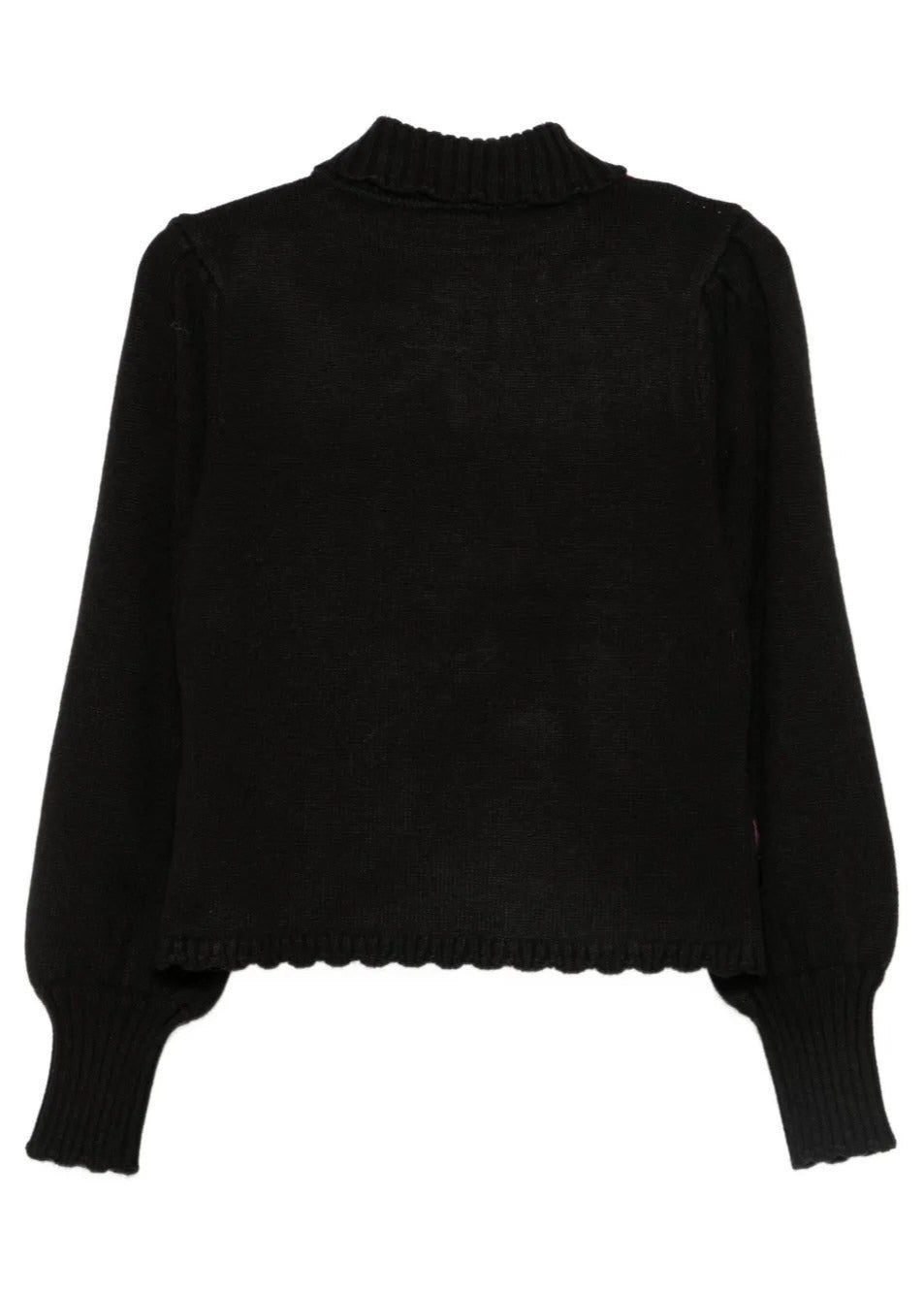 Bold Colorful Flower Knit Blouse