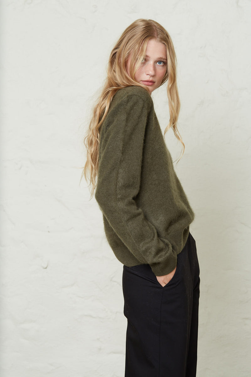 Absolut cashmere-Cerena Kaki Blouse-Justbrazil