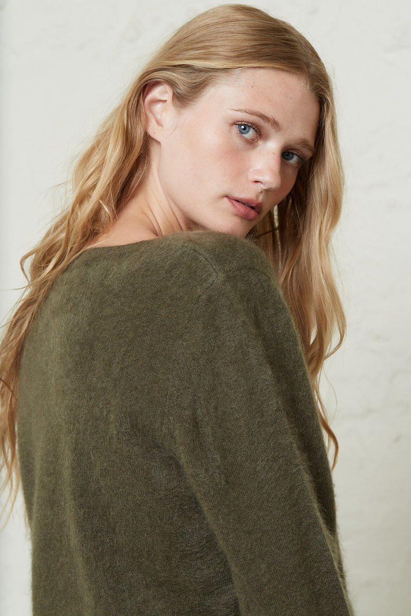 Absolut cashmere-Cerena Kaki Blouse-Justbrazil