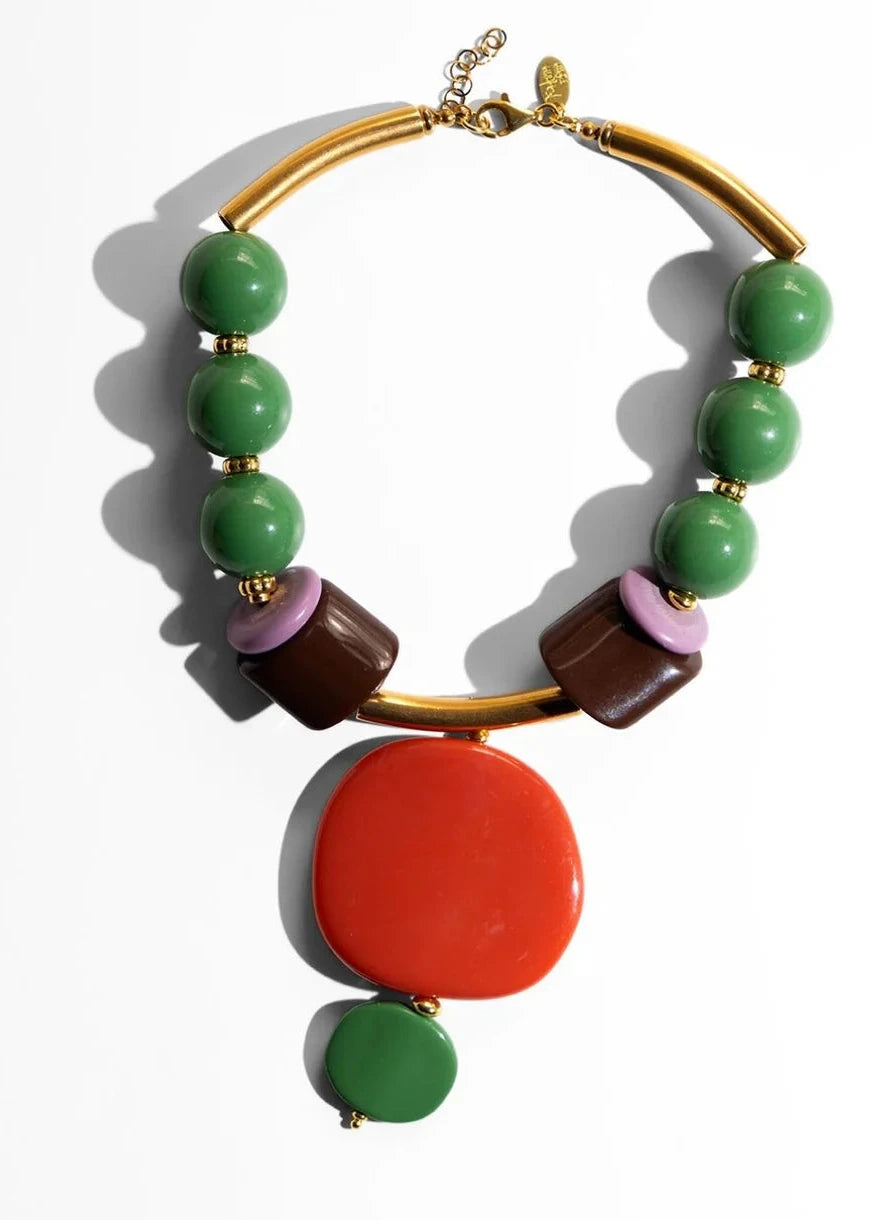 Memphis Short Necklace Green