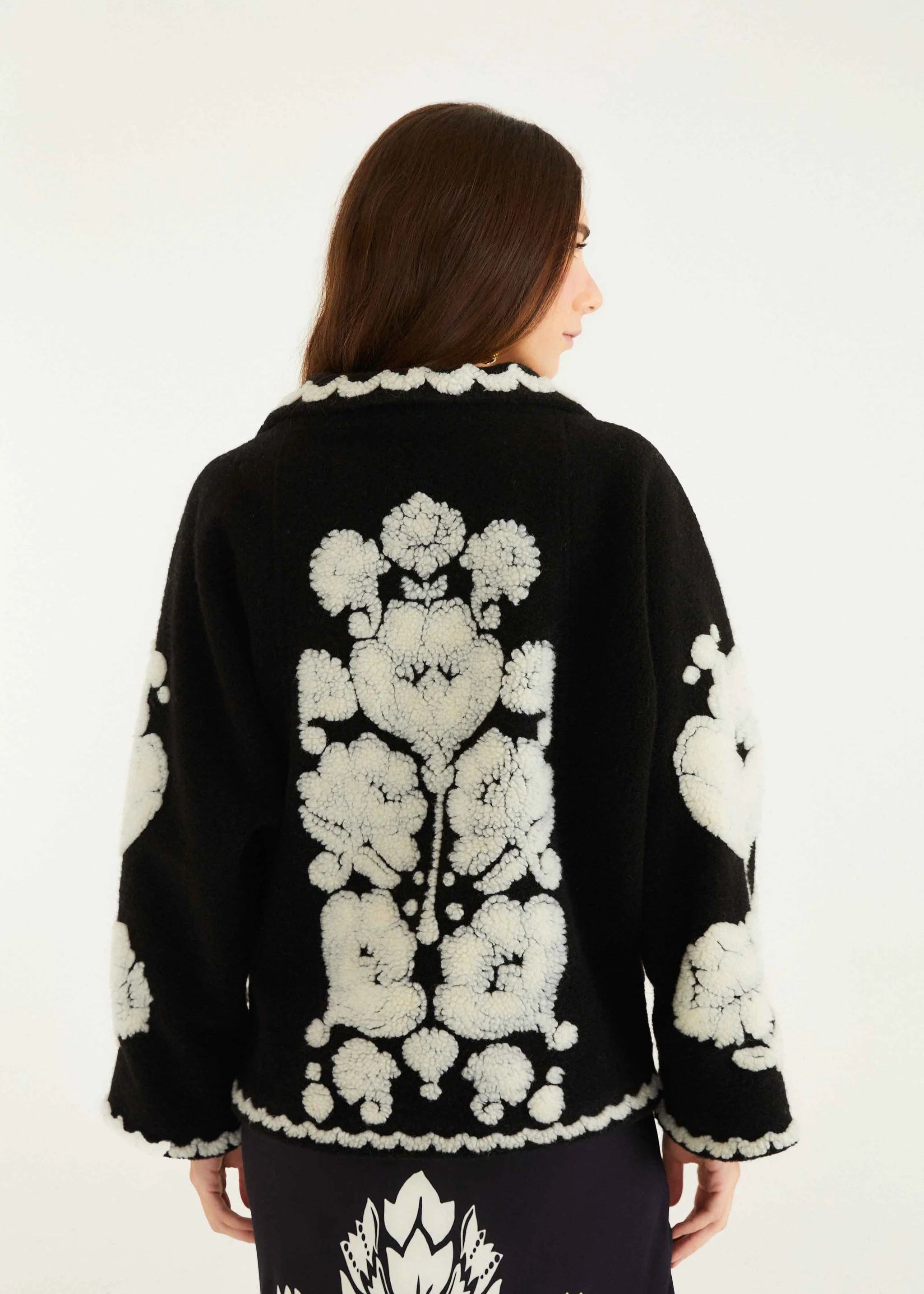 Floral Arabesque Fleece Coat