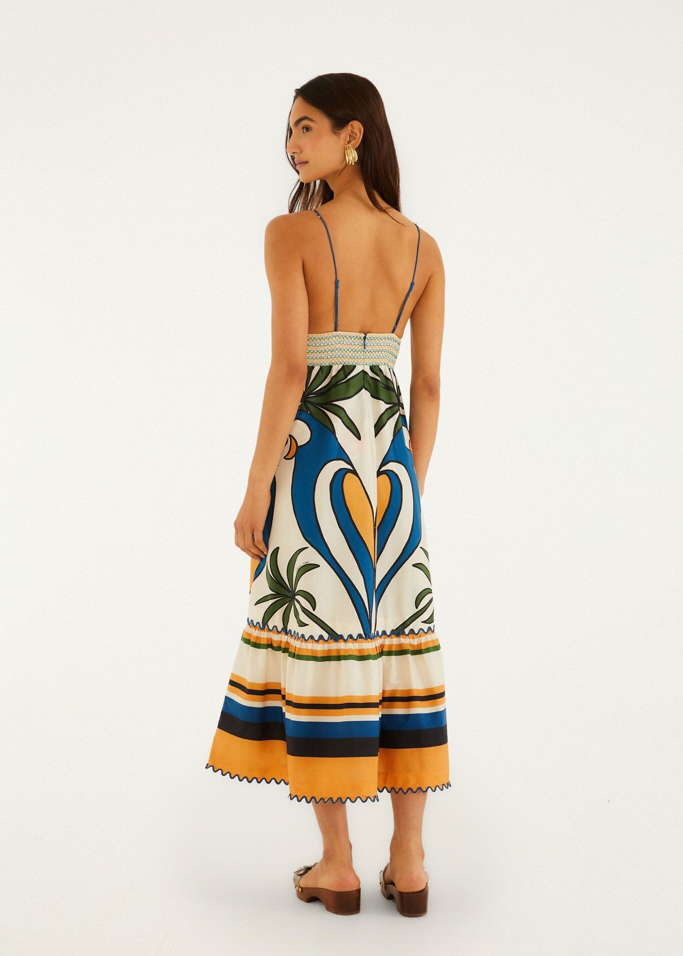 Tropical Graphic Sleeveless Maxi Dress