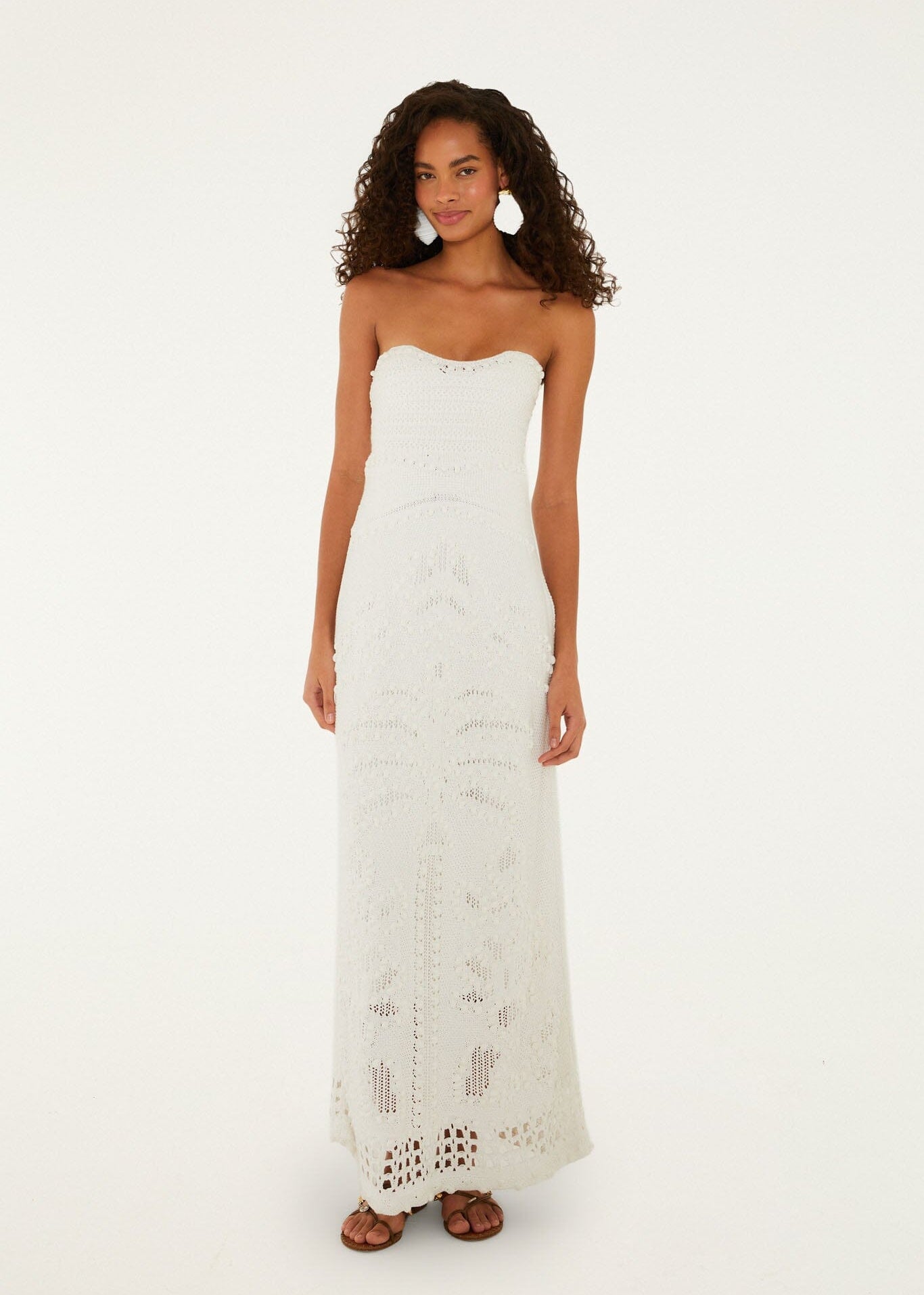 Off-White Palm Tree Knit Midi Dress