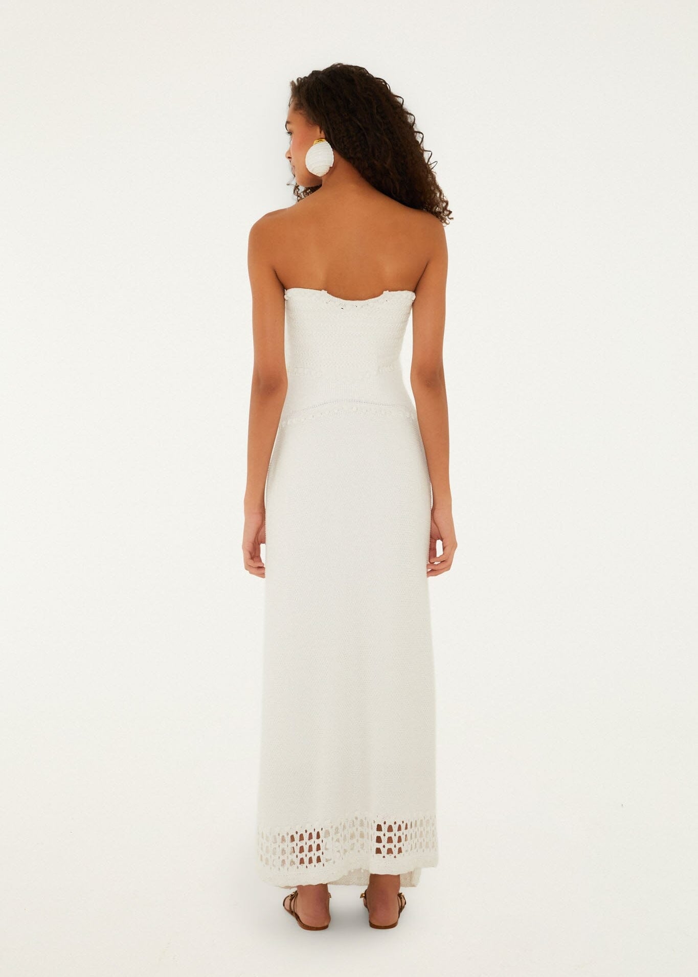 Off-White Palm Tree Knit Midi Dress