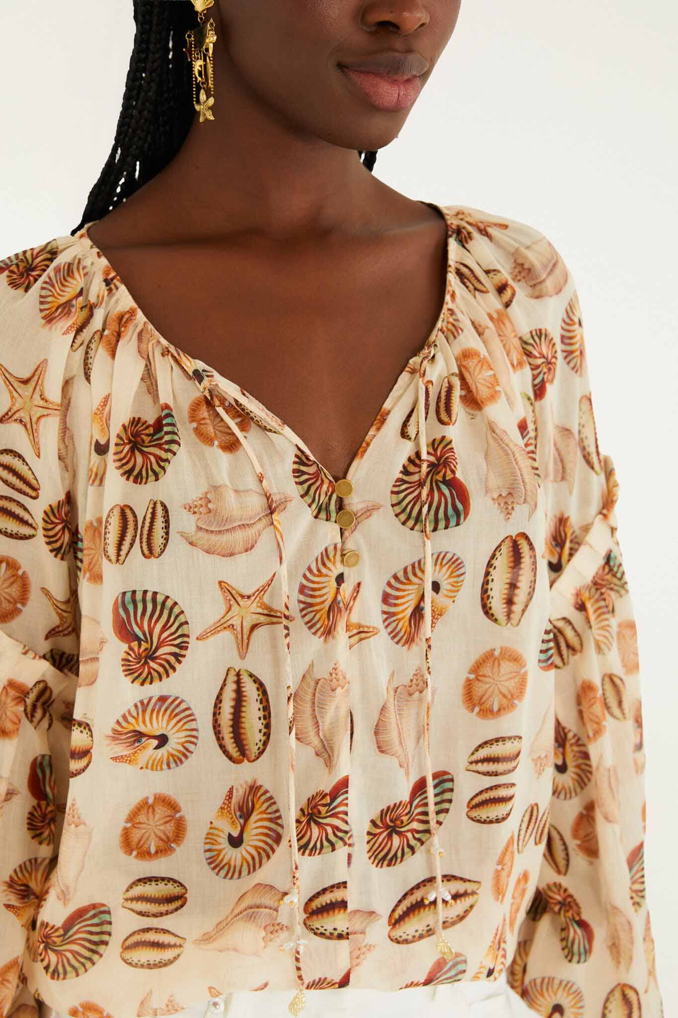 Marine Shells Sand Blouse