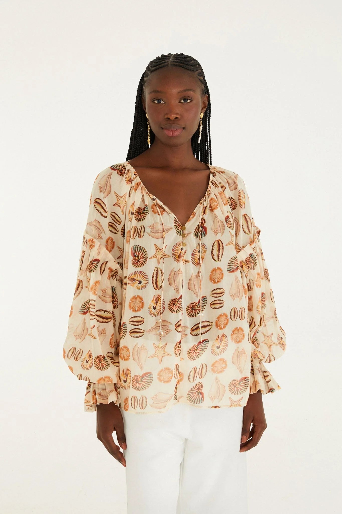 Marine Shells Sand Blouse
