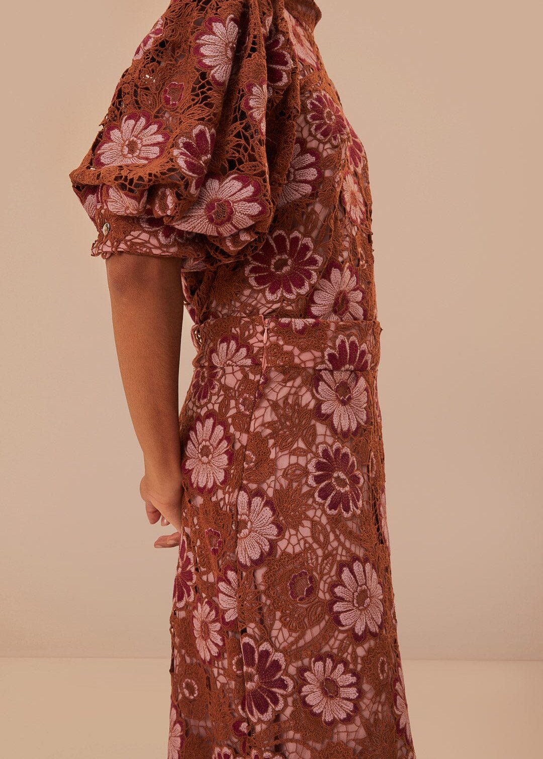 Gigi Tapestry Guipure Skirt