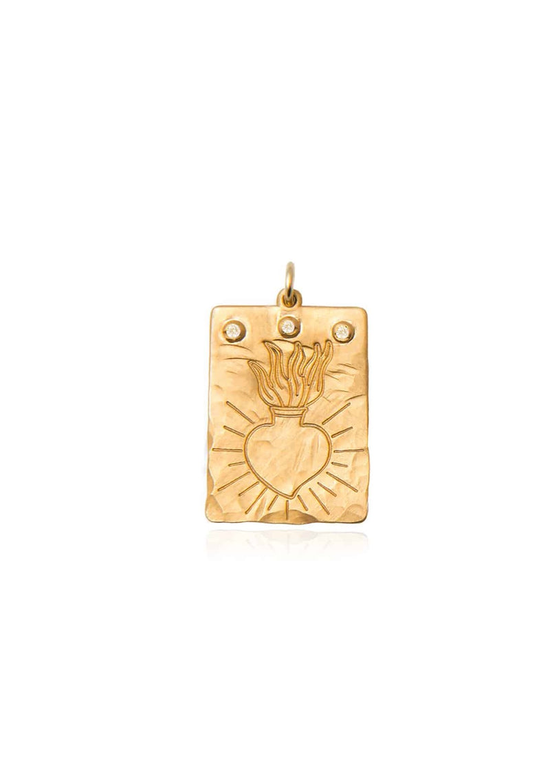 Holly Flaming Heart - Statement Pearl Neck