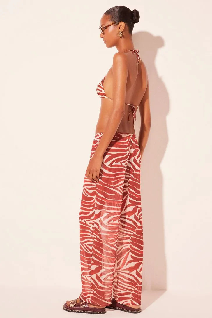 Wide-leg Pants With A Monstera Leaf Detail