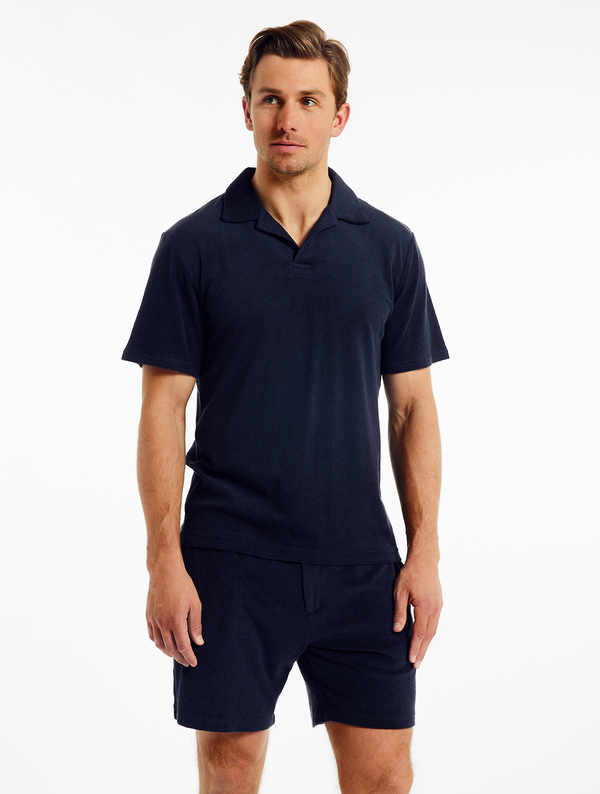 Faustino Terry Polo Navy Blue